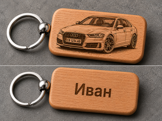 Двустранно гравиран ключодържател